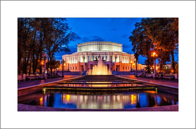 Купить и печать на заказ Картины, фото с паспарту Большой театр оперы и балета в Минске