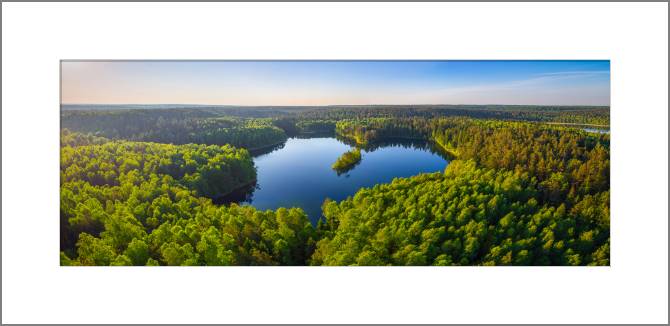 Купить и печать на заказ Картины, фото с паспарту Белорусское озеро
