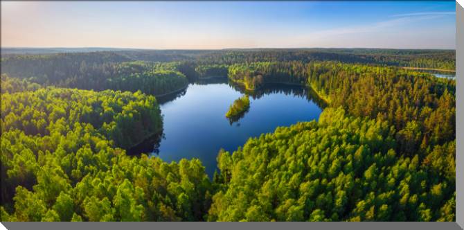 Купить и печать на заказ Картины на пластике, пеноркартоне Белорусское озеро