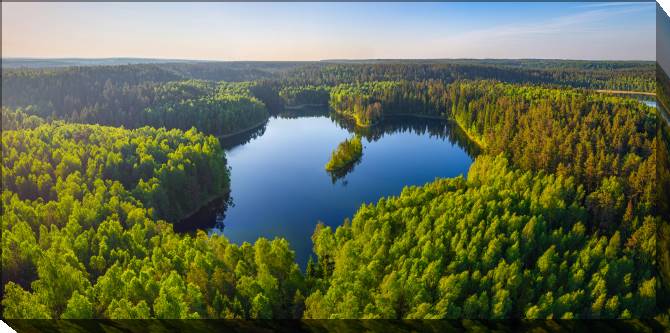 Paintings on canvas Belarusian lake