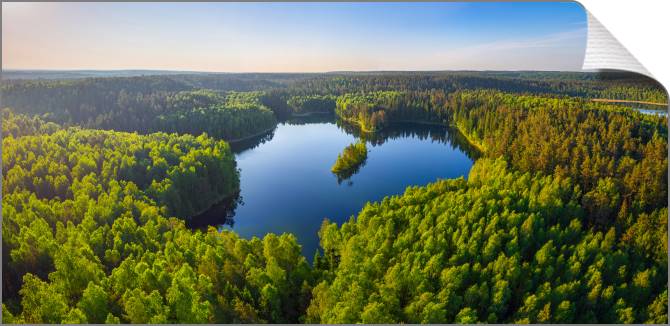 Купить и печать на заказ Картины на холсте Белорусское озеро