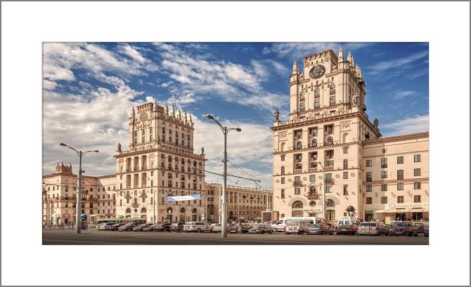 Купить и печать на заказ Картины Ворота Минска на Привокзальной площади