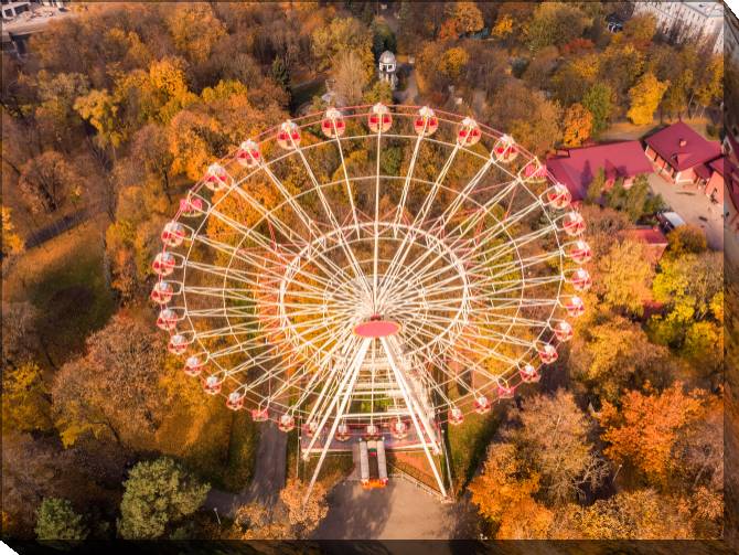 Картины на холсте The Ferris wheel in Minsk