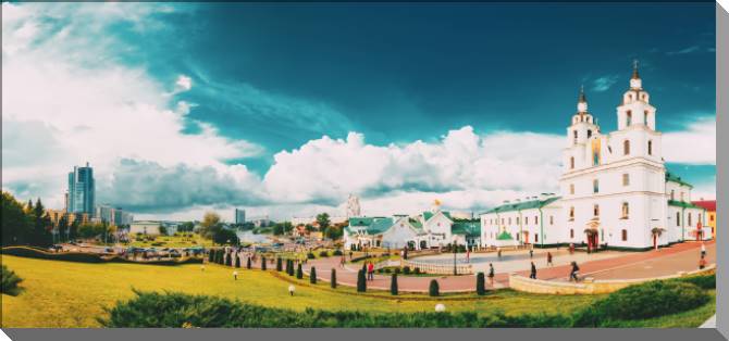 Купить и печать на заказ Картины на пластике, пеноркартоне Свято-Духов кафедральный собор в Минске на Немиге