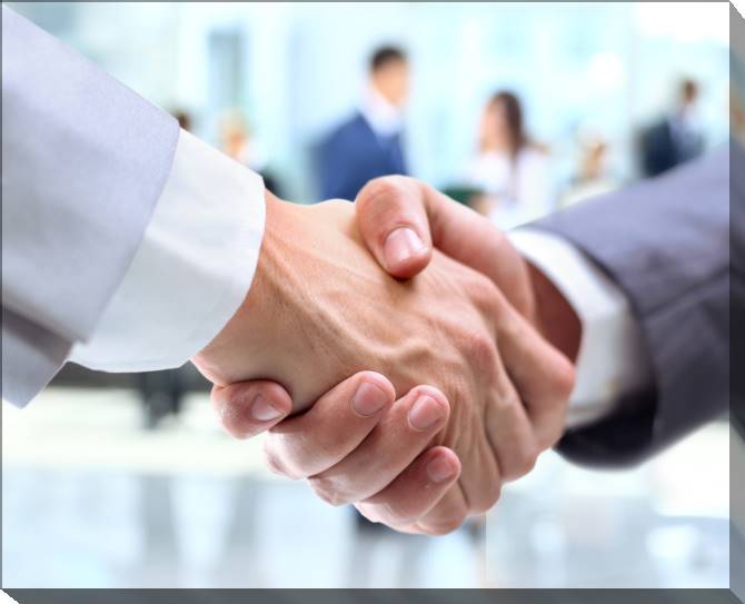 Купить и печать на заказ Картины на холсте Бизнес рукопожатие