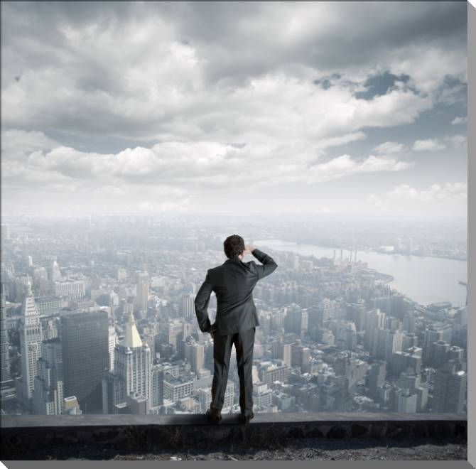 Купить и печать на заказ Картины на пластике, пеноркартоне Вид с крыши