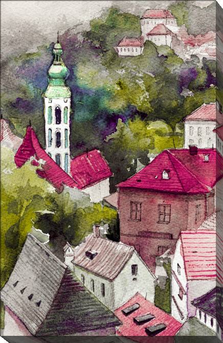 Картины на холсте Czech city