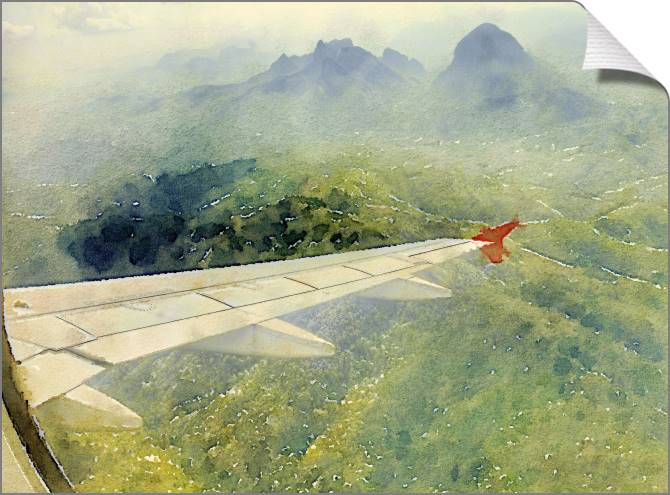 Купить и печать на заказ Картины на холсте Вид из самолета