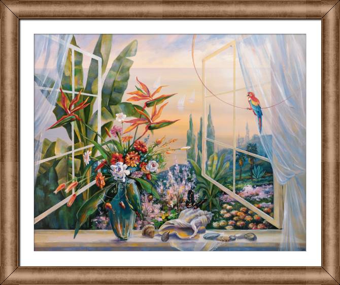 Framed and baguette paintings Spring evening in Sochi (Nikolay Water)