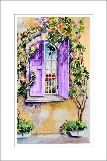 Купить и печать на заказ Картины, фото с паспарту Утро в Провансе