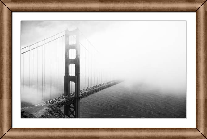 Framed and baguette paintings Golden Gate Bridge San Francisco