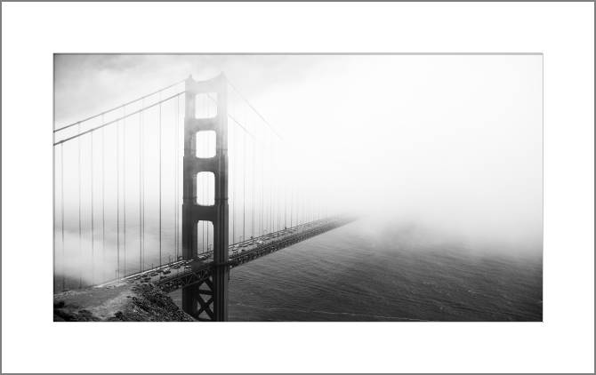 Купить и печать на заказ Картины, фото с паспарту Мост Золотые Ворота Сан-Франциско