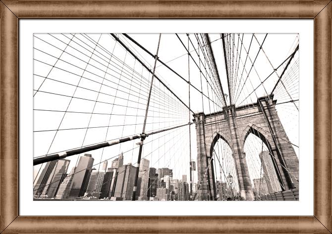 Framed and baguette paintings Brooklyn bridge