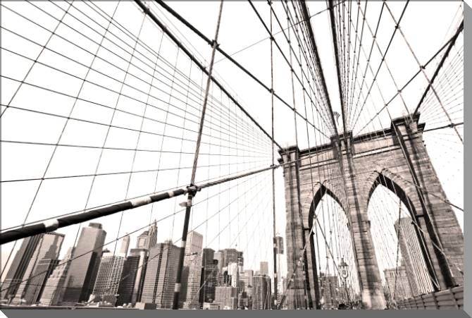 Купить и печать на заказ Картины на пластике, пеноркартоне Бруклинский мост