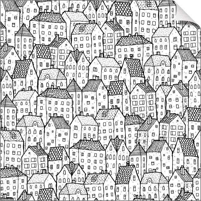 Купить и печать на заказ Картины на холсте Графичные дома