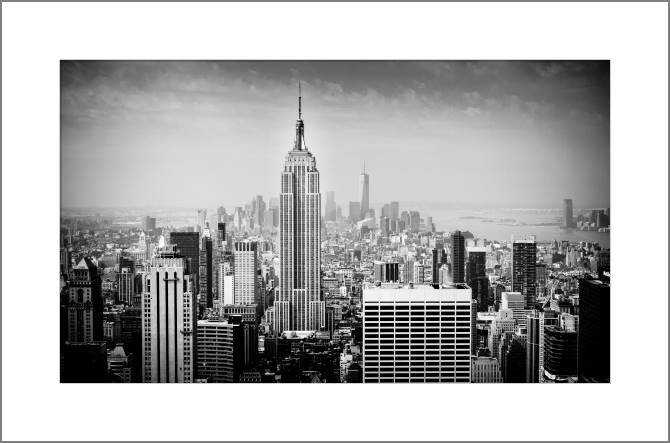 Купить и печать на заказ Картины, фото с паспарту Манхэттен