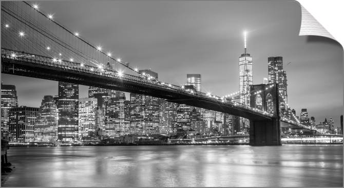 Купить и печать на заказ Картины на холсте Панорама Ист-Ривер