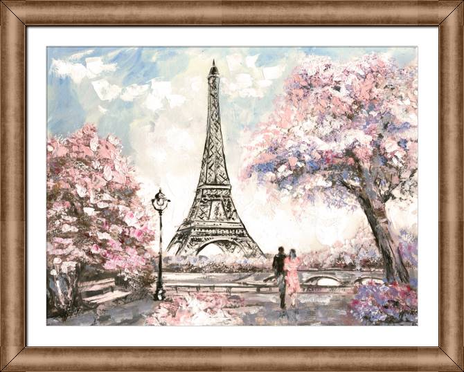 Framed and baguette paintings Gentle Parisian landscape
