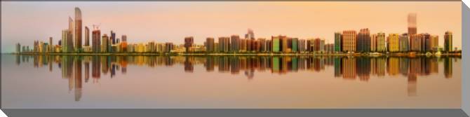 Купить и печать на заказ Картины на пластике, пеноркартоне Абу-Даби на закате