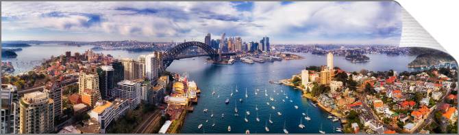Купить и печать на заказ Картины на холсте Панорама Сиднея