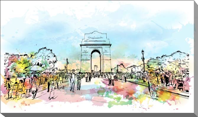 Paintings on canvas Delhi digital illustration
