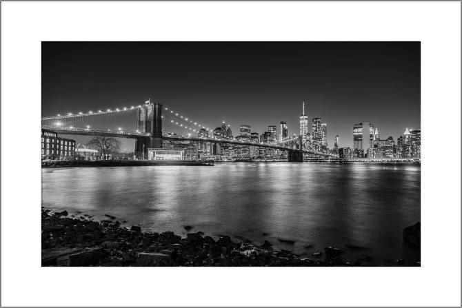 Купить и печать на заказ Картины Бруклинский мост ночью