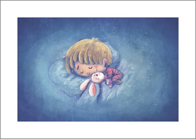 Купить и печать на заказ Картины, фото с паспарту Спящий ребенок