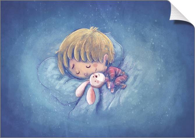 Купить и печать на заказ Картины на холсте Спящий ребенок