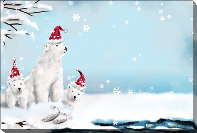 Картины на холсте Polar bears