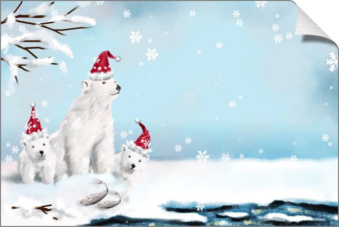 Купить и печать на заказ Картины на холсте Белые медведи