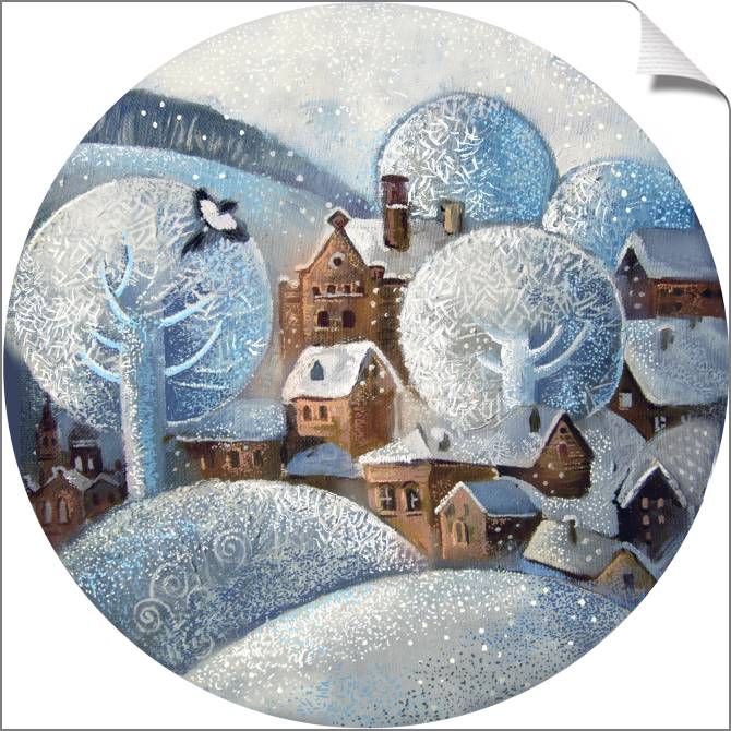 Купить и печать на заказ Картины на холсте Зимний пейзаж