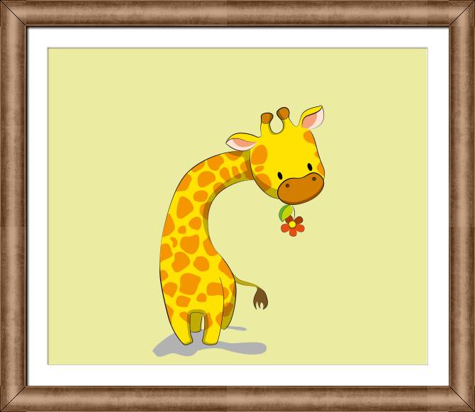 Framed and baguette paintings Cute giraffe