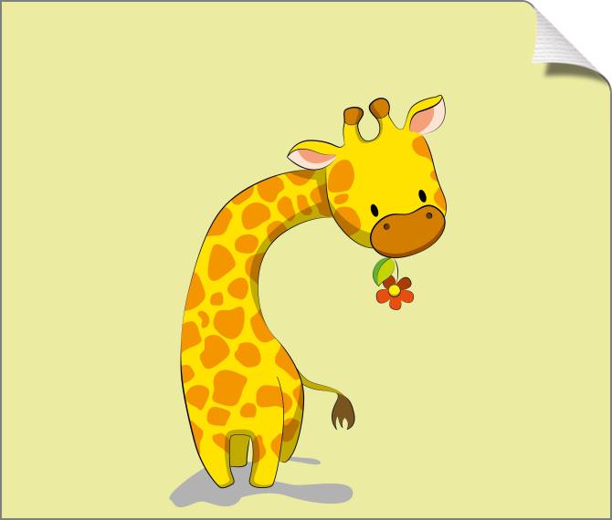 Купить и печать на заказ Картины на холсте Милый жираф