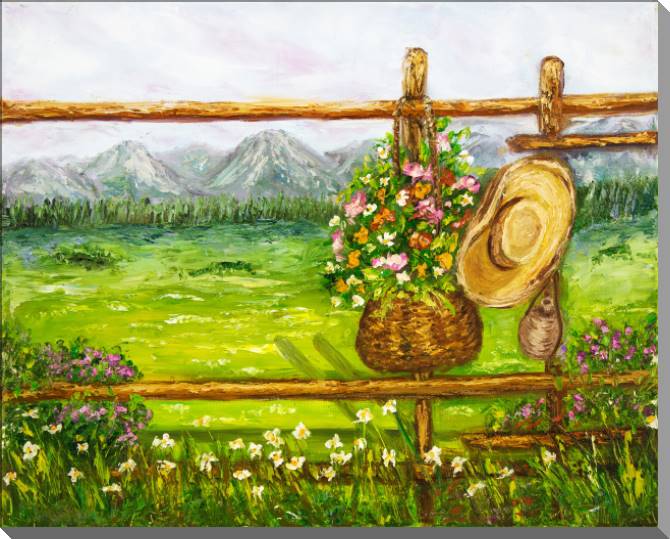 Купить и печать на заказ Картины на пластике, пеноркартоне Весенний пейзаж