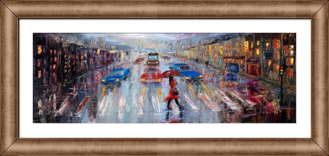 Framed and baguette paintings The girl in the red