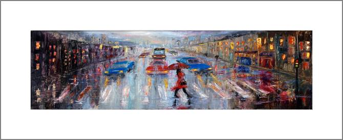 Купить и печать на заказ Картины, фото с паспарту Девушка в красном