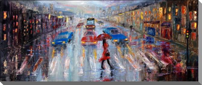 Купить и печать на заказ Картины на пластике, пеноркартоне Девушка в красном