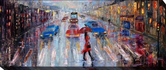 Paintings on canvas The girl in the red