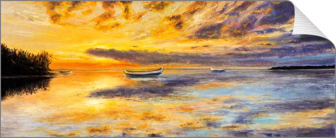 Картины на холсте The sunset and lake