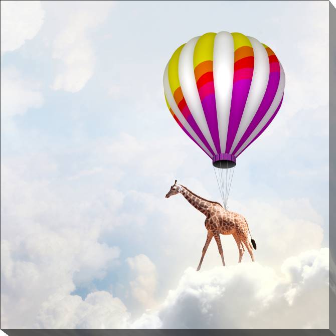 Paintings on canvas Flying giraffe