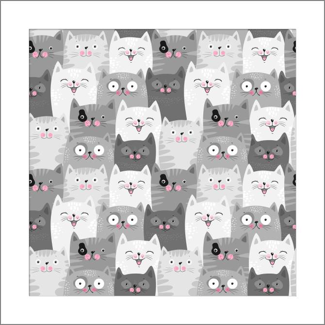 Купить и печать на заказ Картины, фото с паспарту Котиков много не бывает