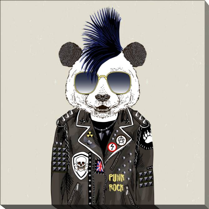 Paintings on canvas Panda-punk