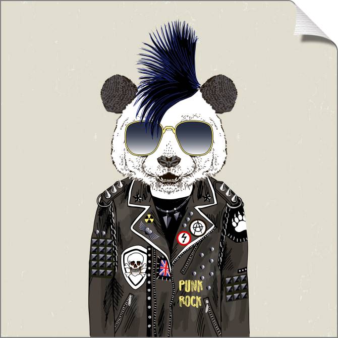 Купить и печать на заказ Картины на холсте Панда-панк