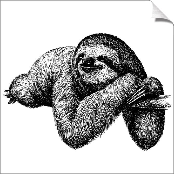 Купить и печать на заказ Картины на холсте Ленивец