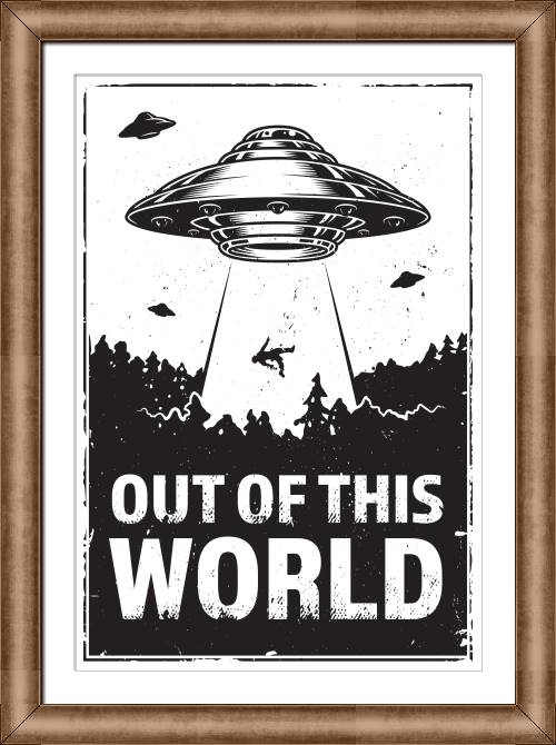 Framed and baguette paintings UFO