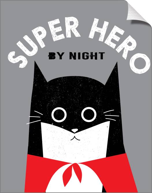 Купить и печать на заказ Картины на холсте Кот-супер-герой