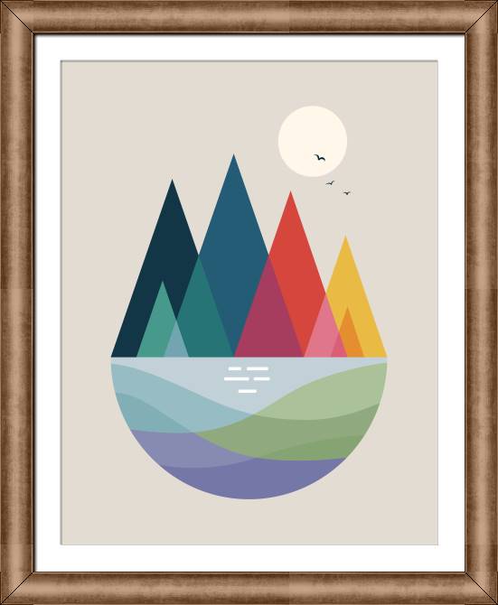 Картины в рамке, багете Landscape in minimalism