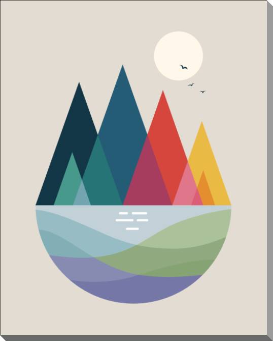 Купить и печать на заказ Картины на пластике, пеноркартоне Пейзаж в минимализме