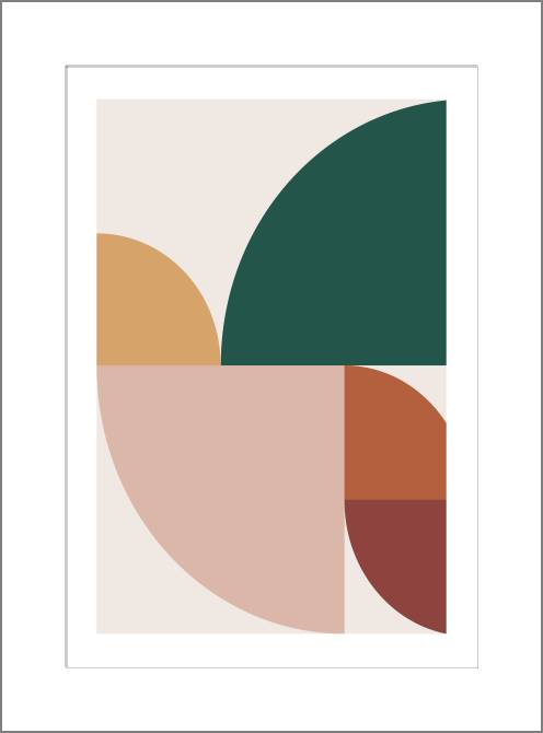 Купить и печать на заказ Картины, фото с паспарту Абстракция в минимализме