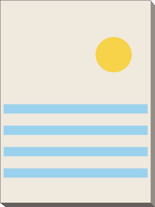 Картины на холсте Sun and sea minimalism